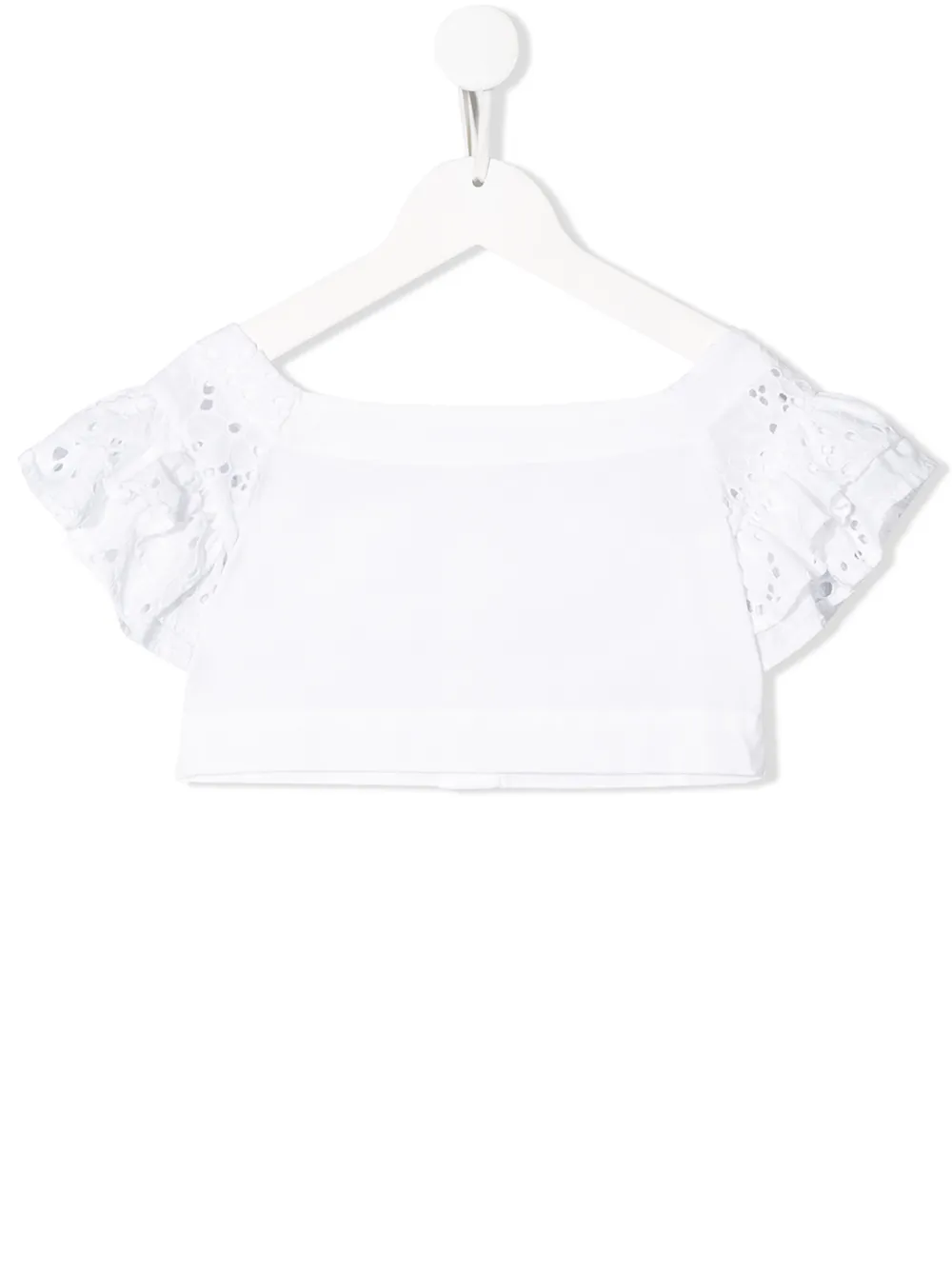 blouse à manches en broderie anglaise