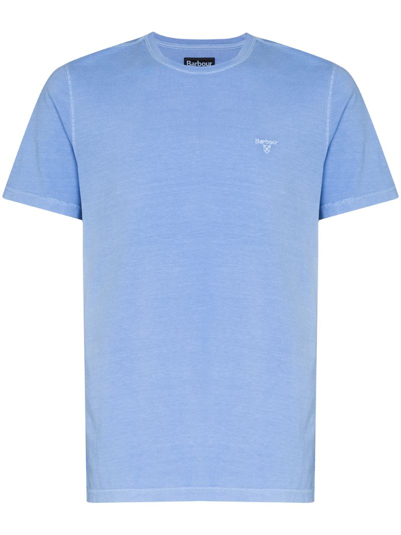 Shop Barbour Logo Print T-shirt In Blue