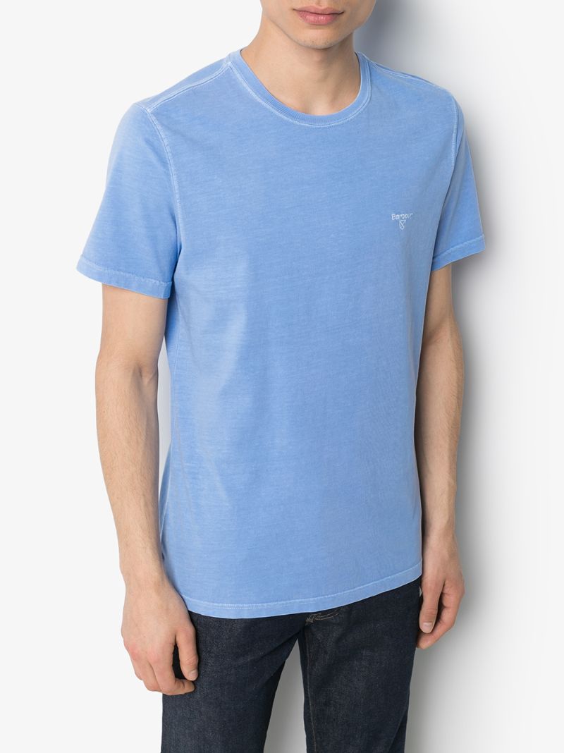 Shop Barbour Logo Print T-shirt In Blue