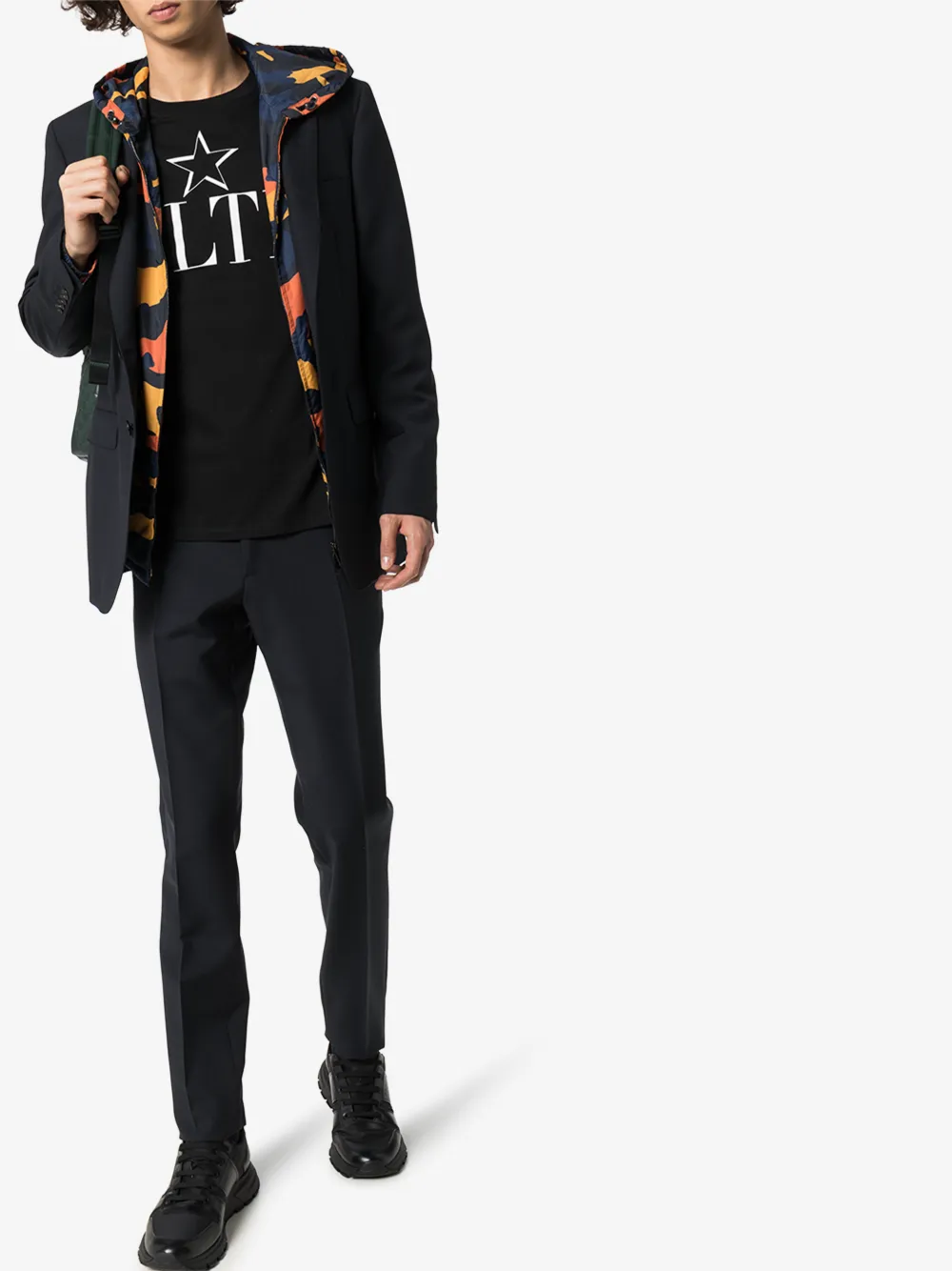 VALENTINO VALENTINO VLTN STAR COTTON T-SHIRT,TV3MG05P63814784738