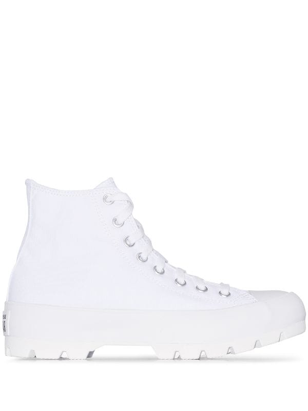 all white high tops