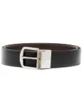 Canali logo-engraved leather belt - Black