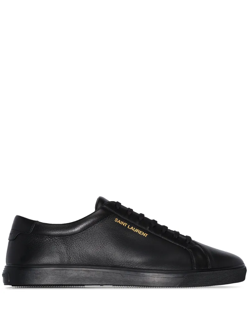 Saint Laurent Andy Black Leather Sneakers