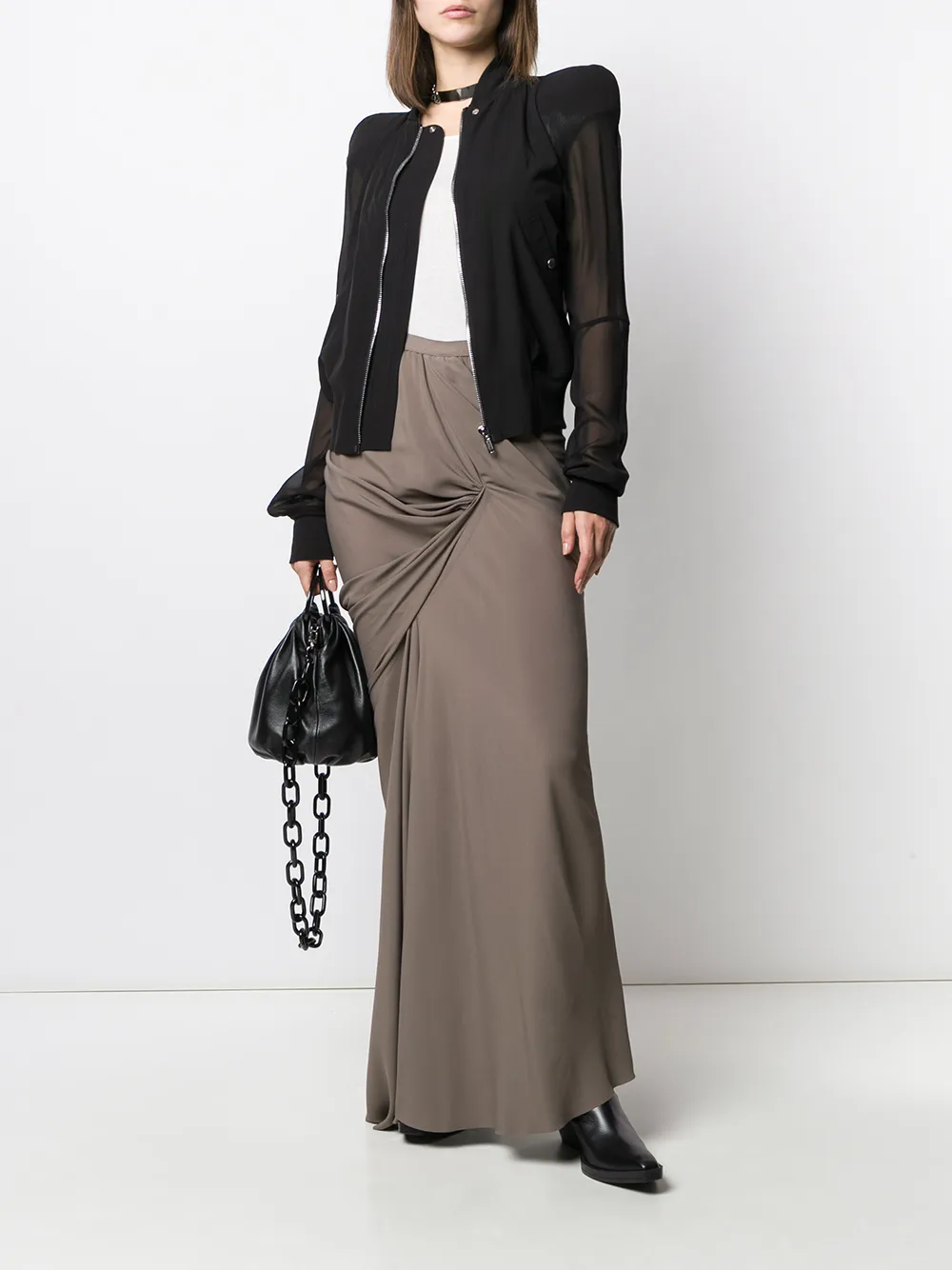 rick owens maxi skirt