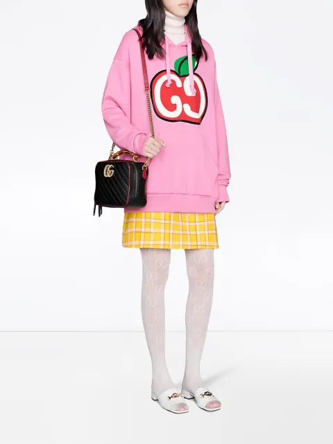 gg marmont small shoulder bolsa with bamboo