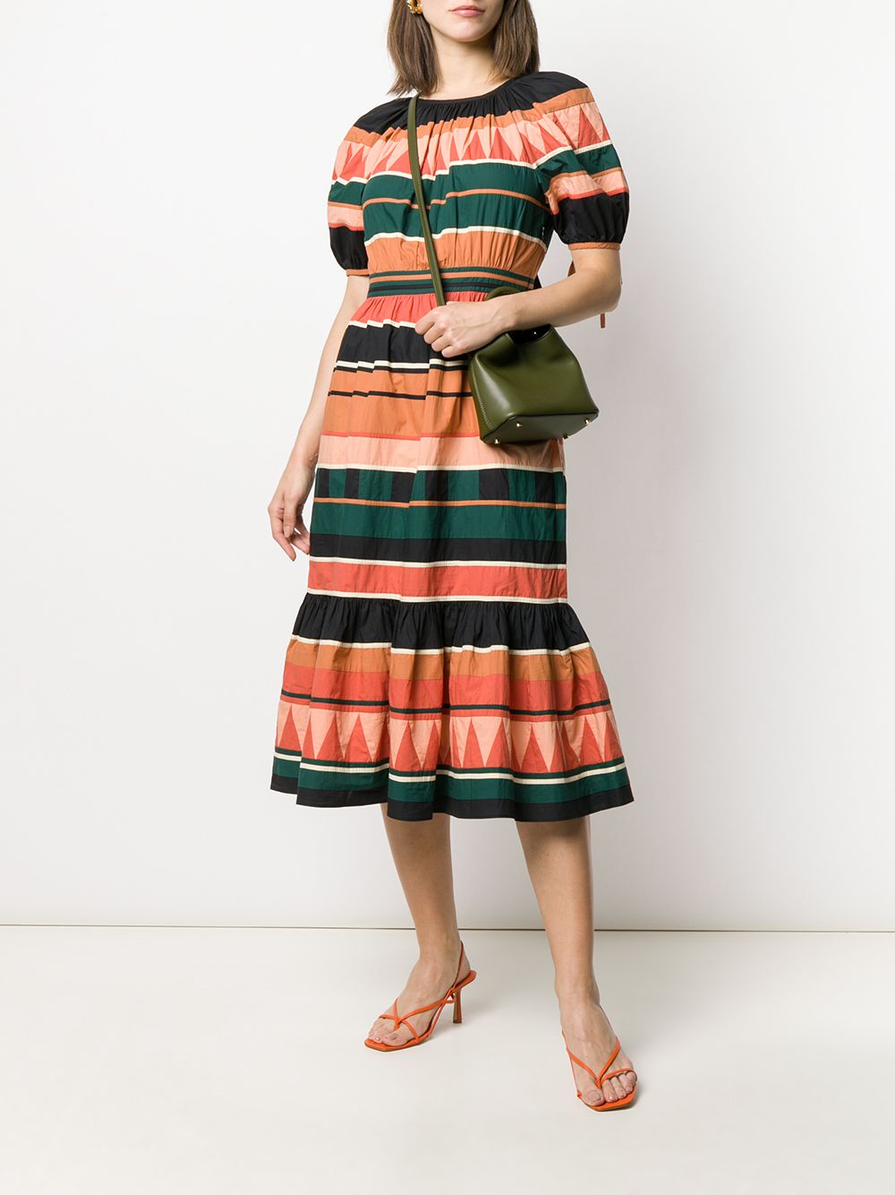 Ulla Johnson geometric-print Midi Dress - Farfetch