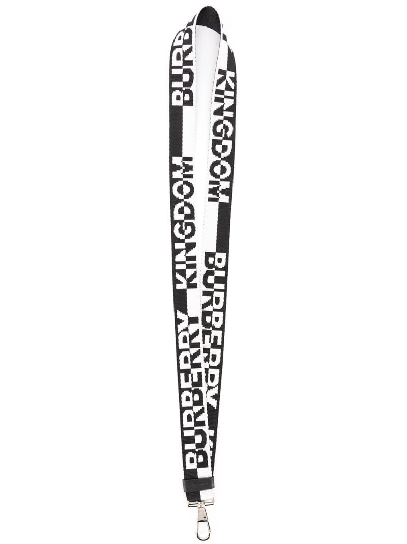 BURBERRY TWO-TONE JACQUARD LOGO LANYARD