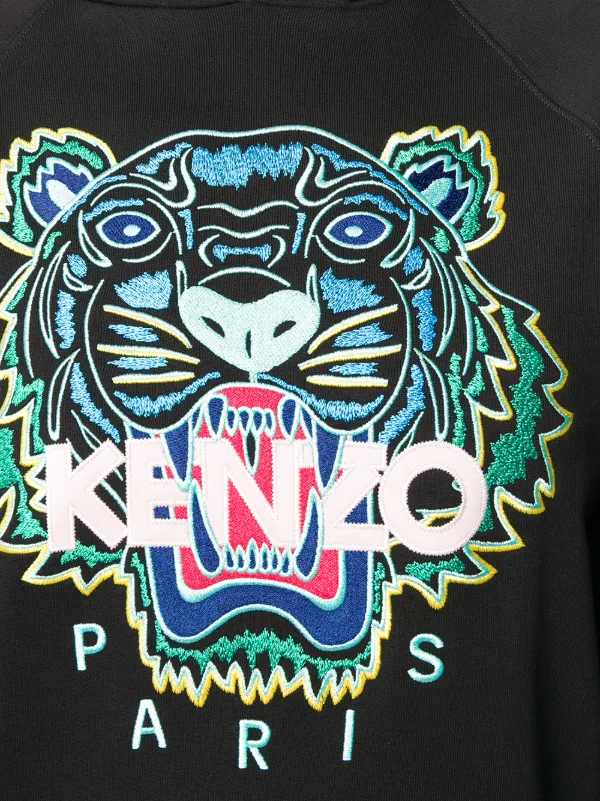 kenzo logo hooded sweatshirt