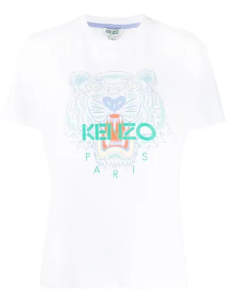 Kenzo Tiger Print short-sleeved T-shirt - Farfetch