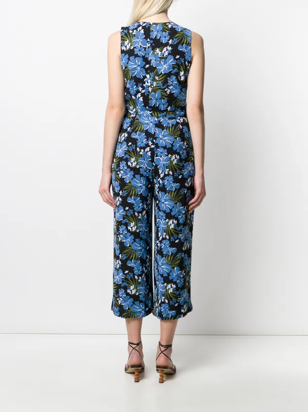 Michael Michael Kors Floral Print Jumpsuit - Black