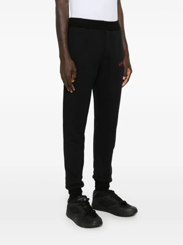 Alexander McQueen logo embroidered Track Pants Black FARFETCH IE