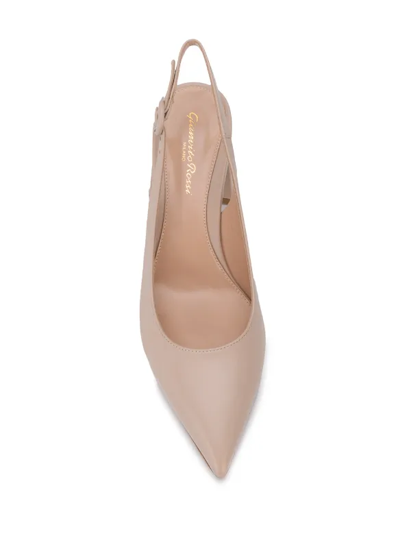 peach slingback shoes