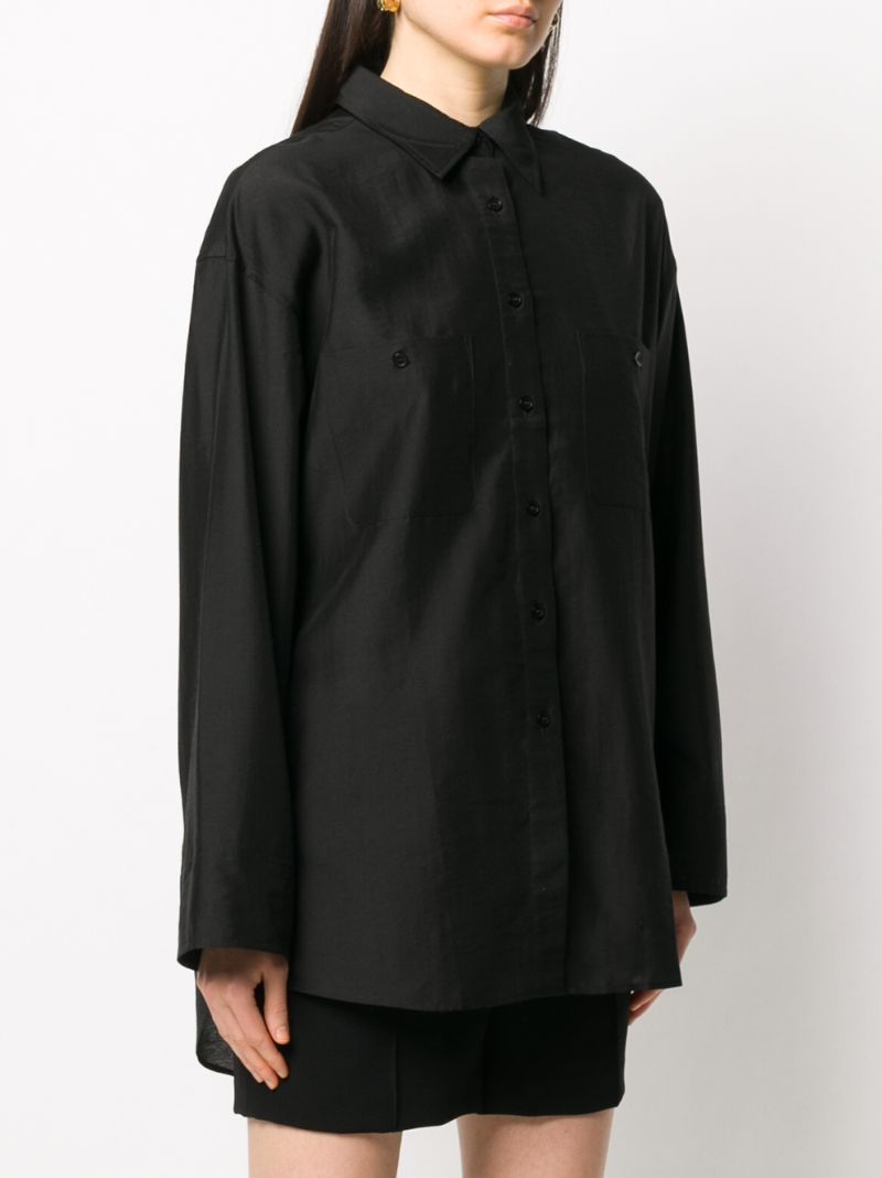 Shop Filippa K Sandie Oversized Shirt In Black