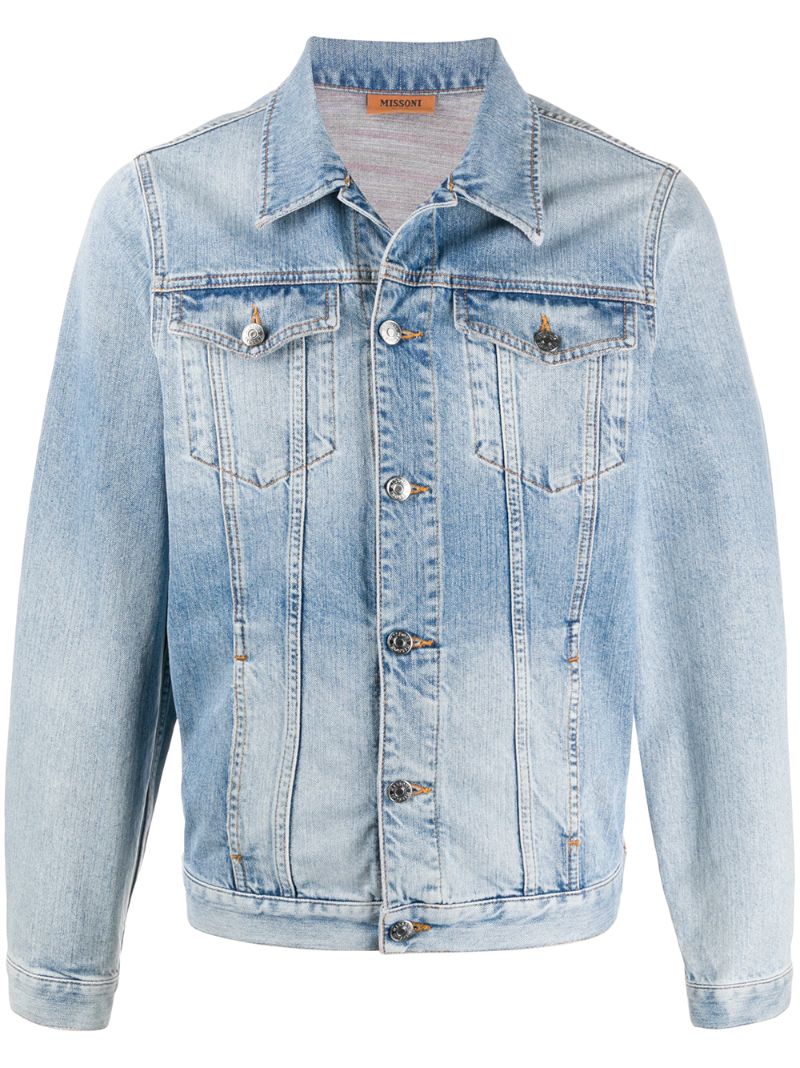 Missoni Faded Denim Jacket In Blue