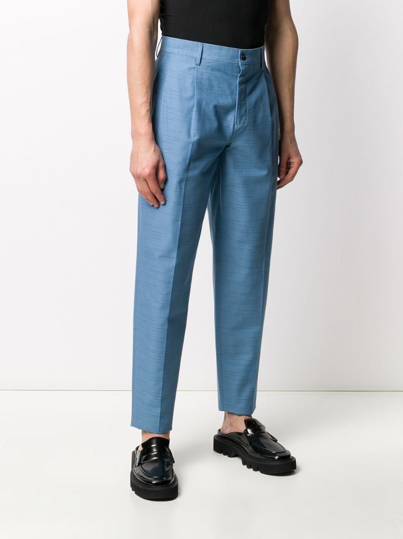 Shop Missoni High-waisted Straight Leg Trousers In Blue