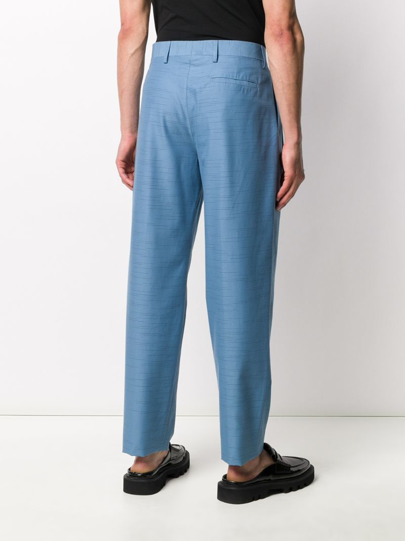 Shop Missoni High-waisted Straight Leg Trousers In Blue