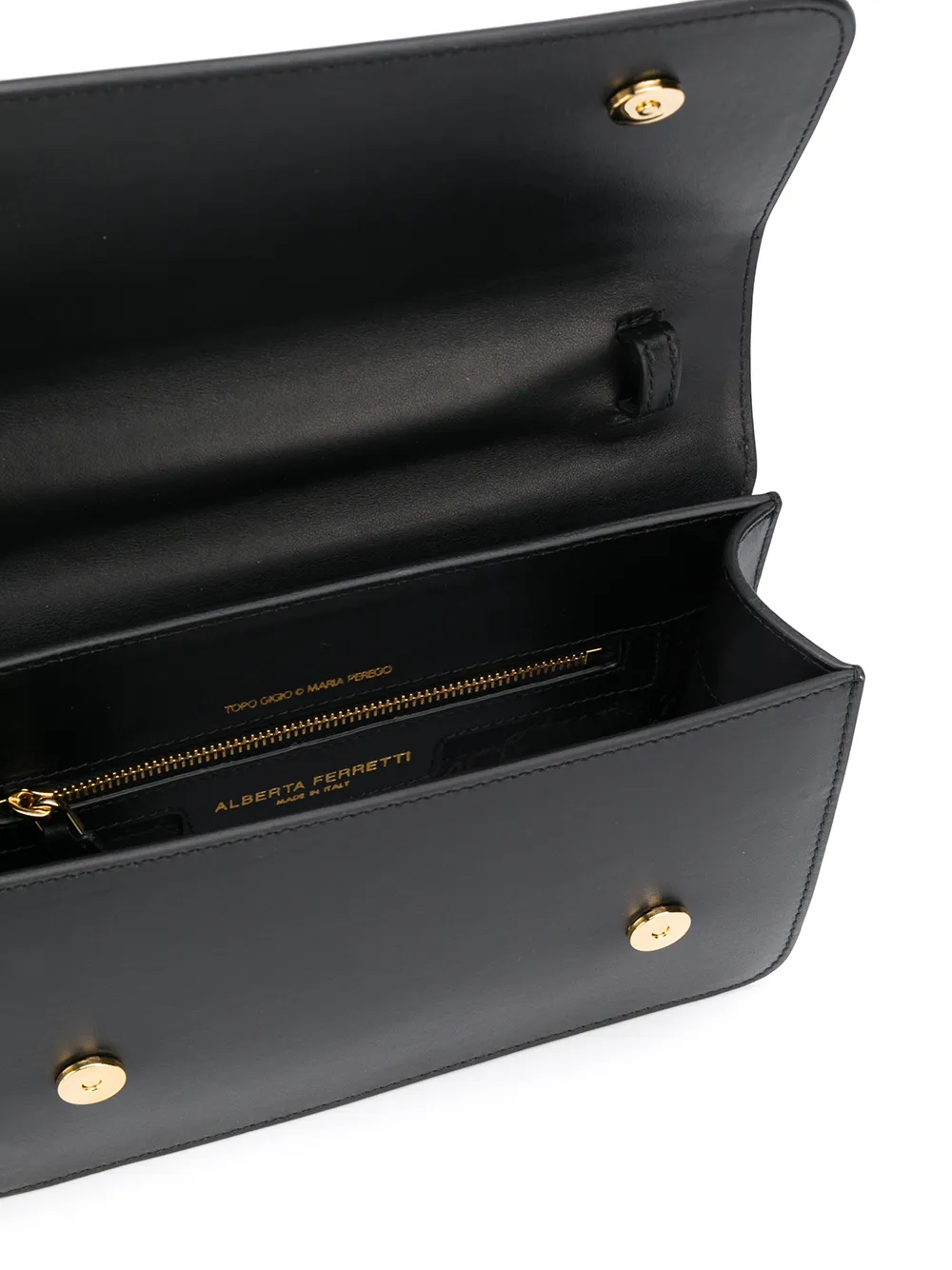 Alberta Ferretti Crossbodytas met tekst Zwart