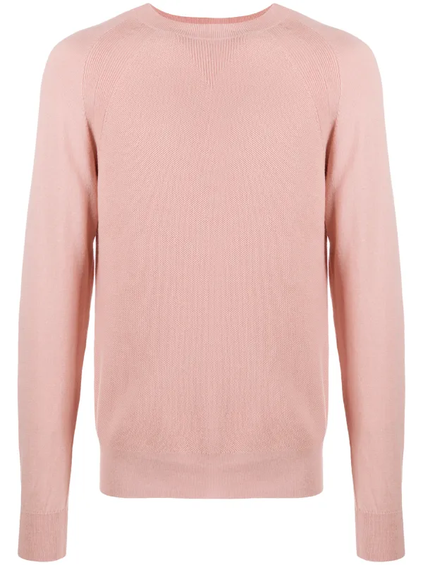 pink crew neck sweater
