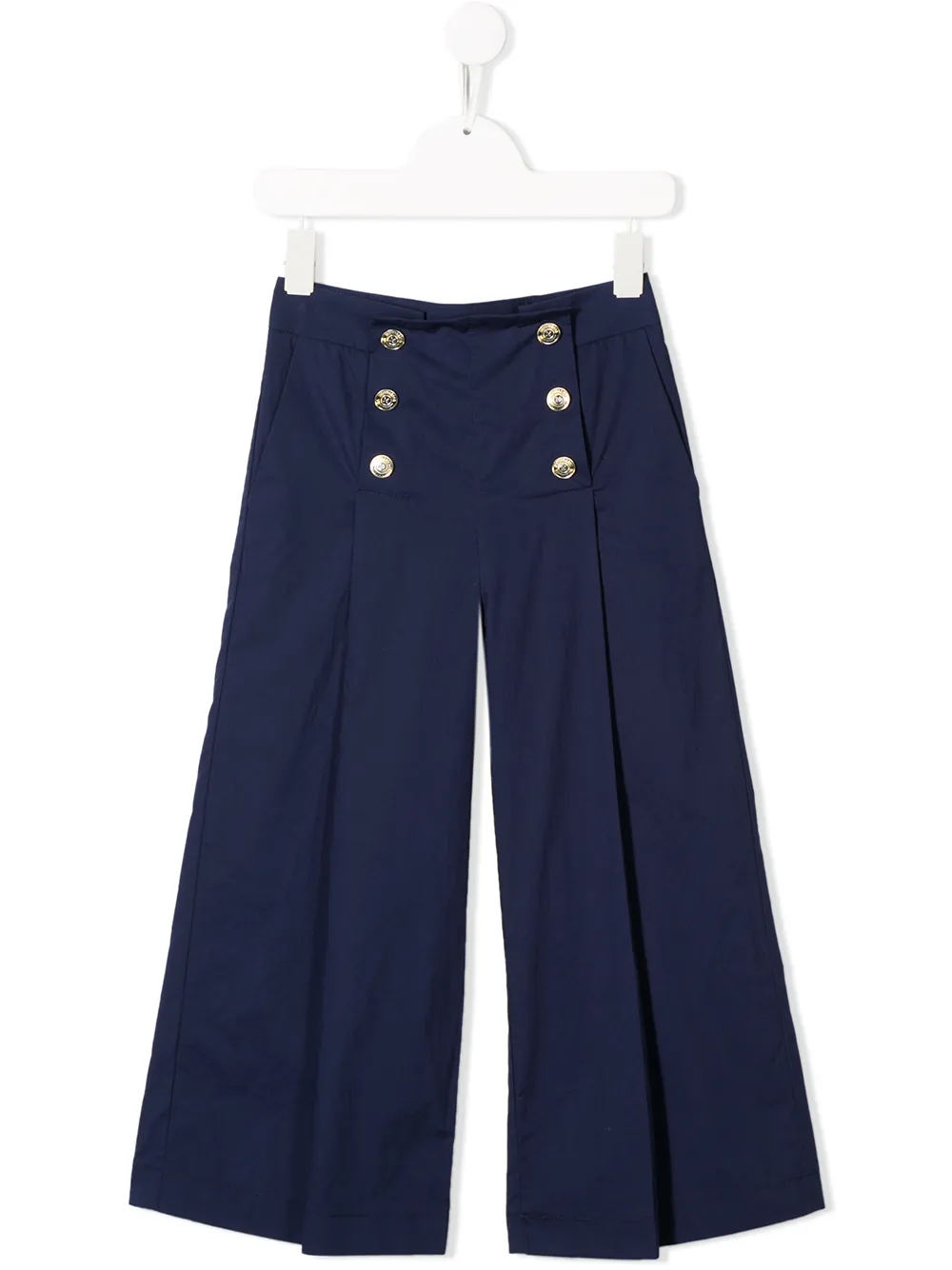 

Monnalisa embossed button trousers - Blue
