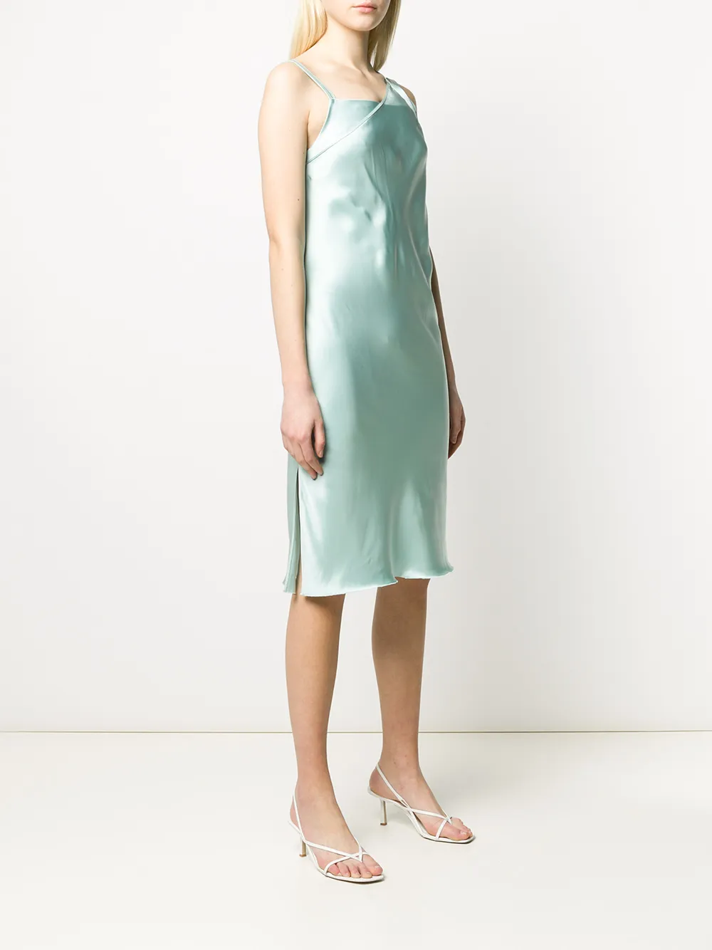 Helmut Lang Asymmetrische onderjurk Blauw