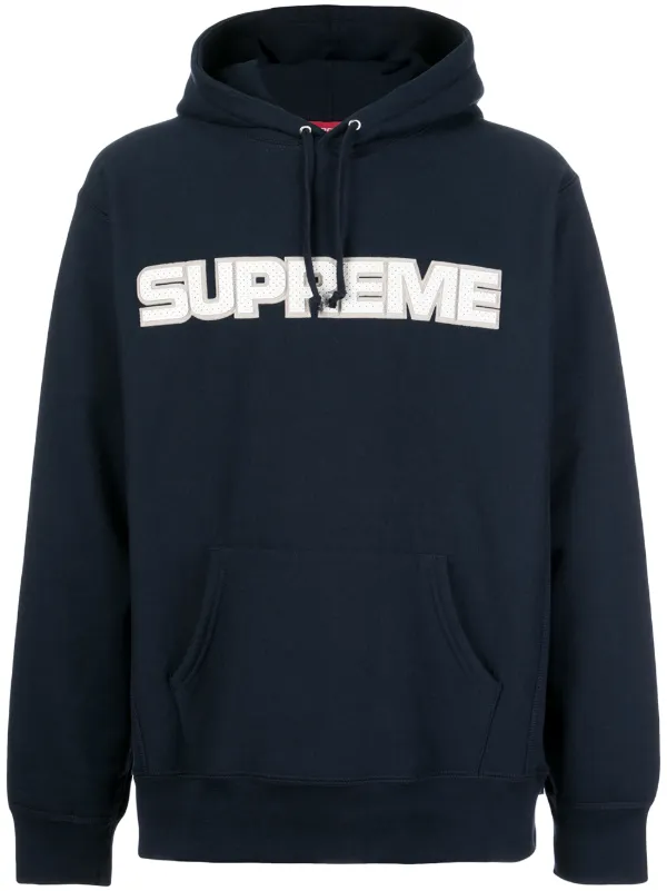 supreme leather hoodie
