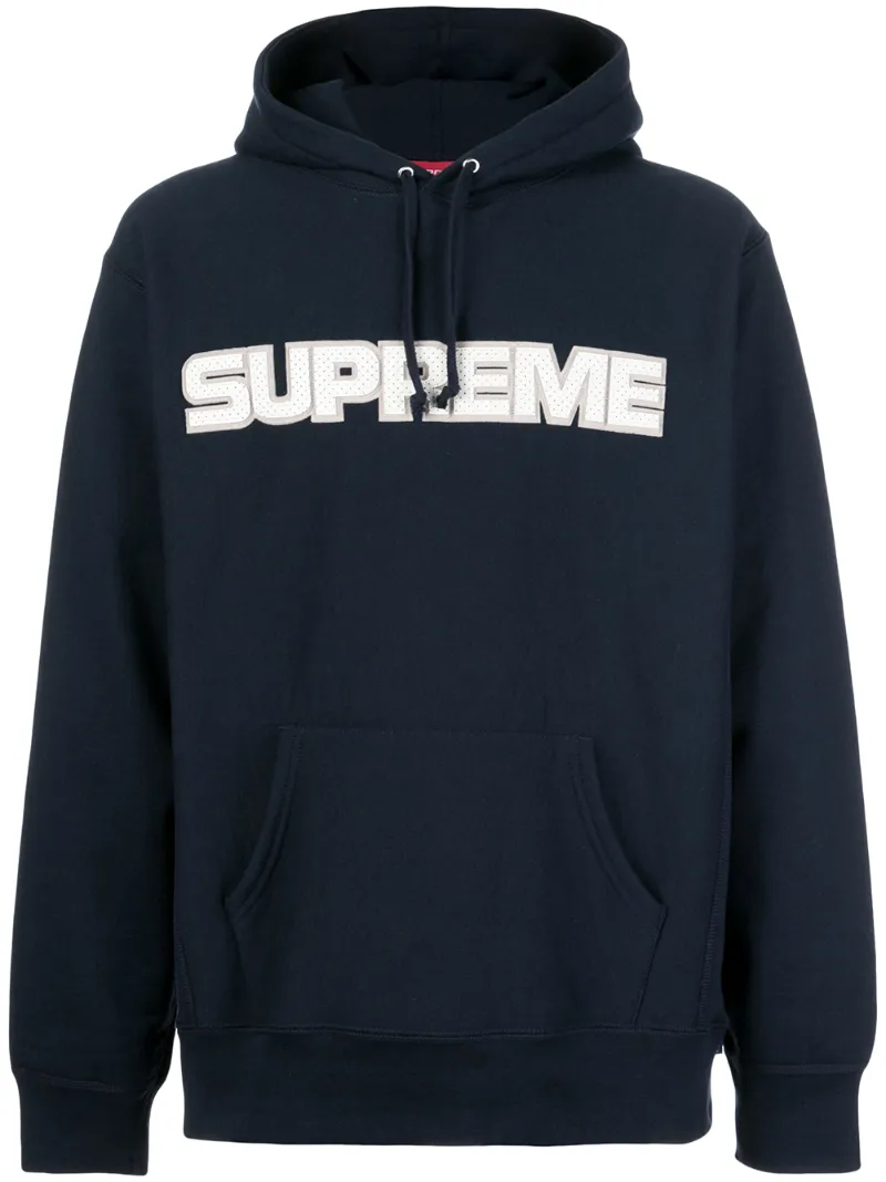 Supreme perforated leather hooded on sale