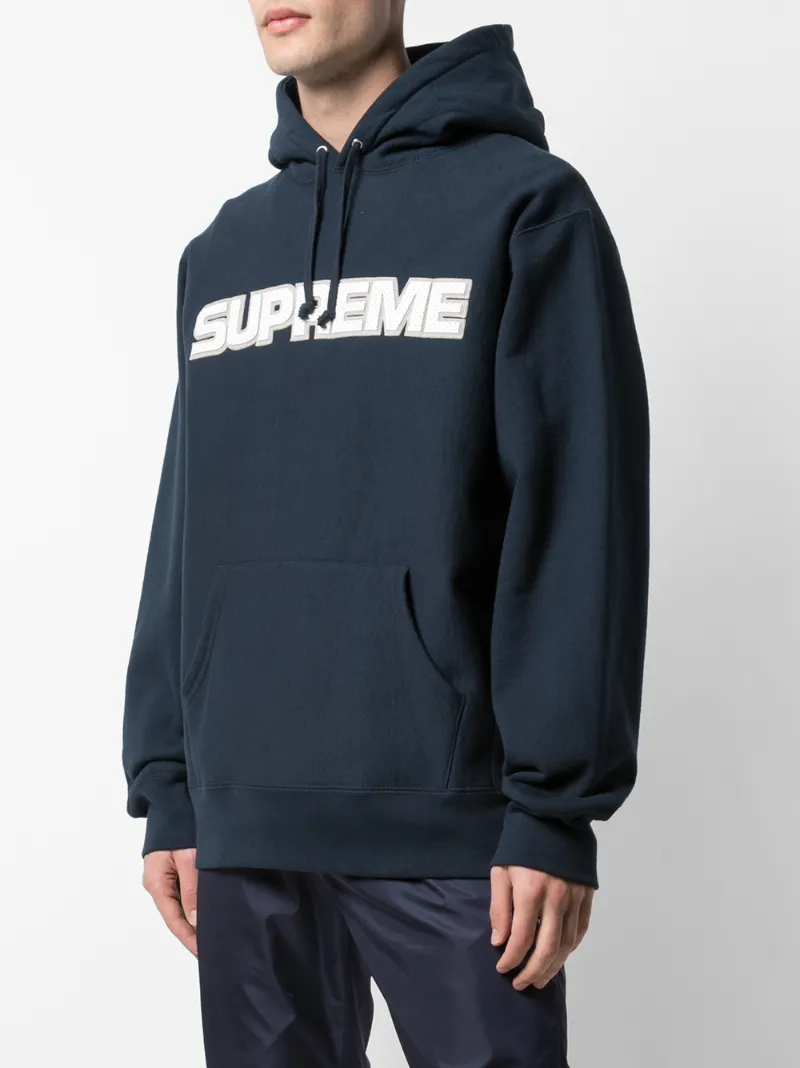 Supreme Perforated Leather Hoodie In Blue ModeSens