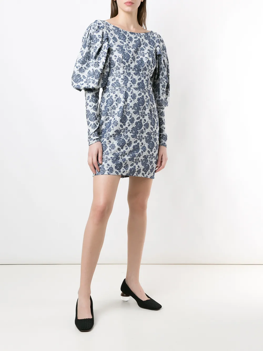 Shop Olympiah Estrela Long Sleeves Dress In Blue