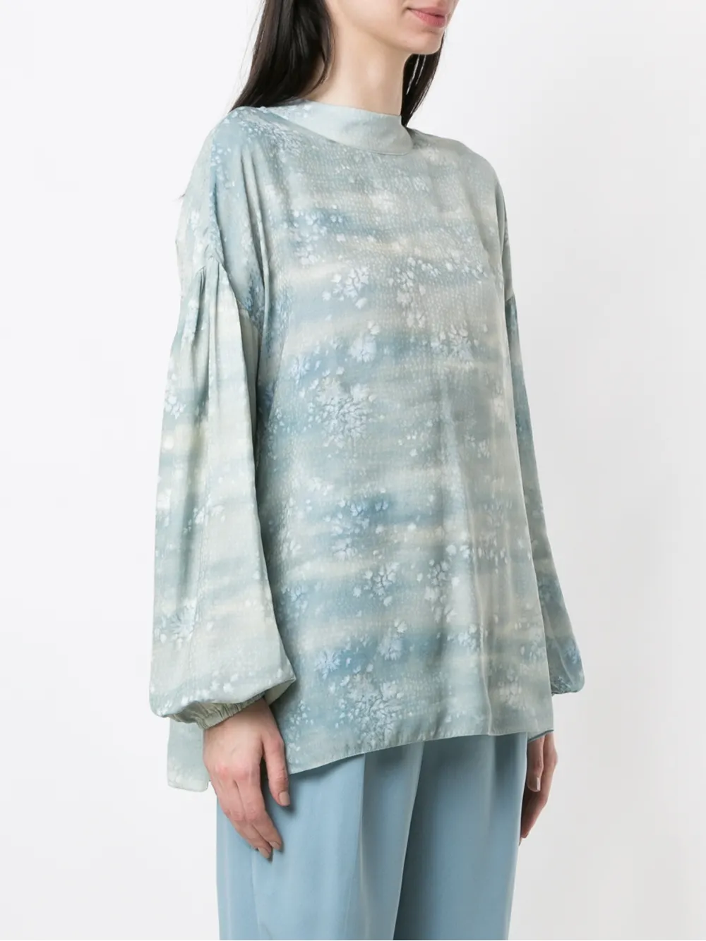 Olympiah Hipismo Printed Blouse In Blue