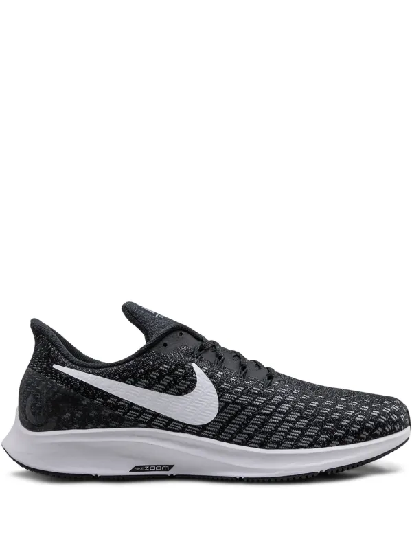 nike running air zoom 35 pegasus sneakers in triple black