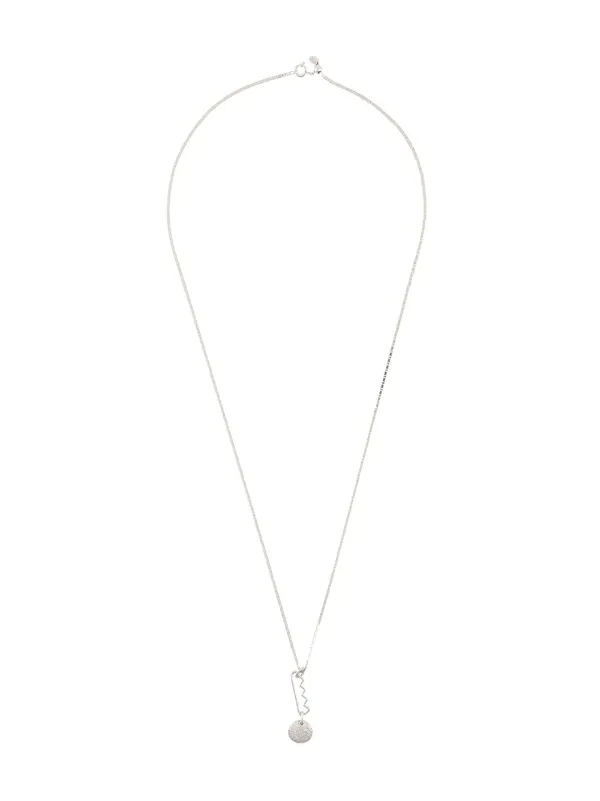 Coin Pendant Necklace Silver Top 