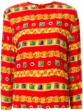 Céline Pre-Owned jewel print blouse - Red