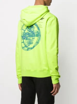 neon off white hoodie