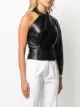 Nanushka Elodia vegan leather blouse