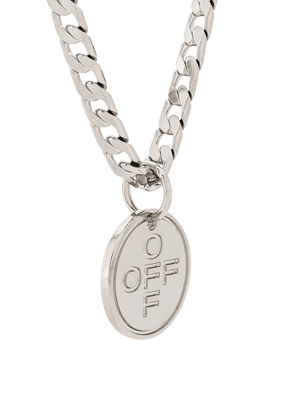 фото Off-white logo pendant necklace