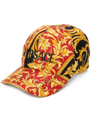 red versace hat