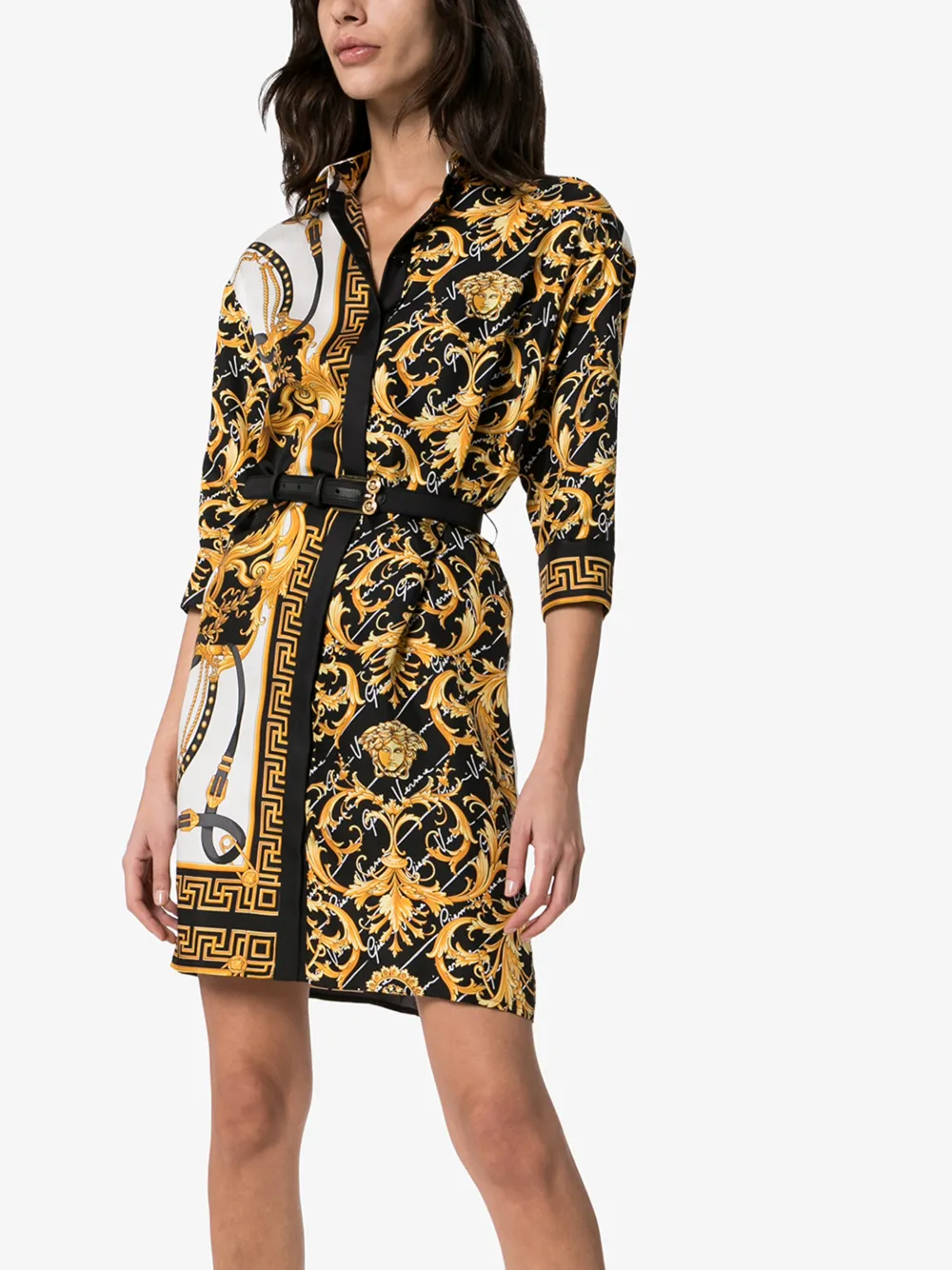 VERSACE BAROCCO FITTED SHIRT DRESS,A82301A23324814788750