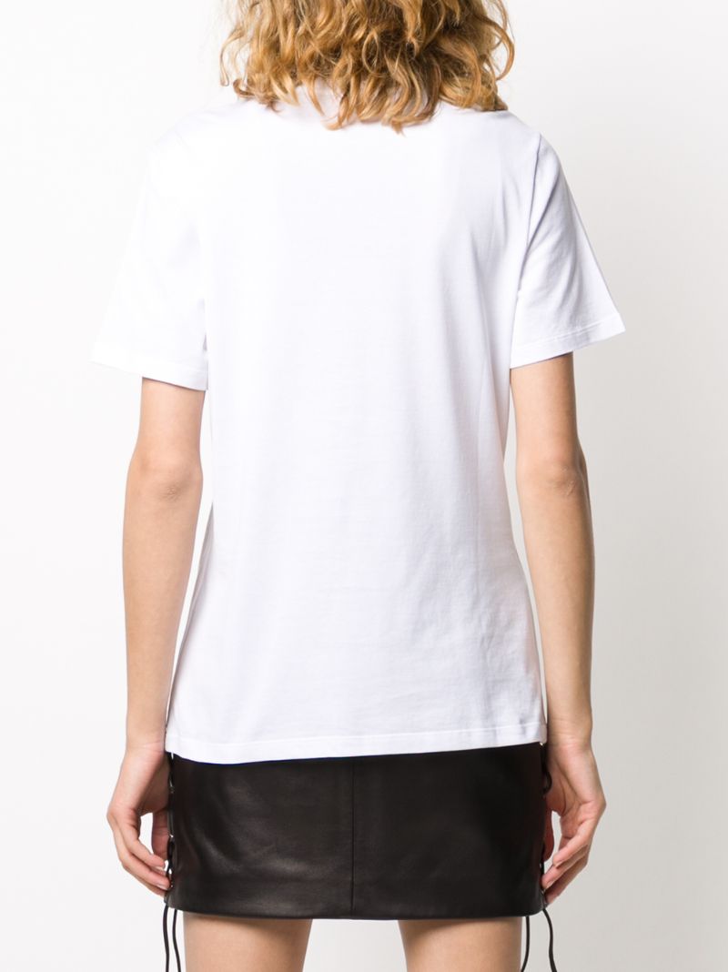 Shop Versace Medusa Embellished T-shirt In White