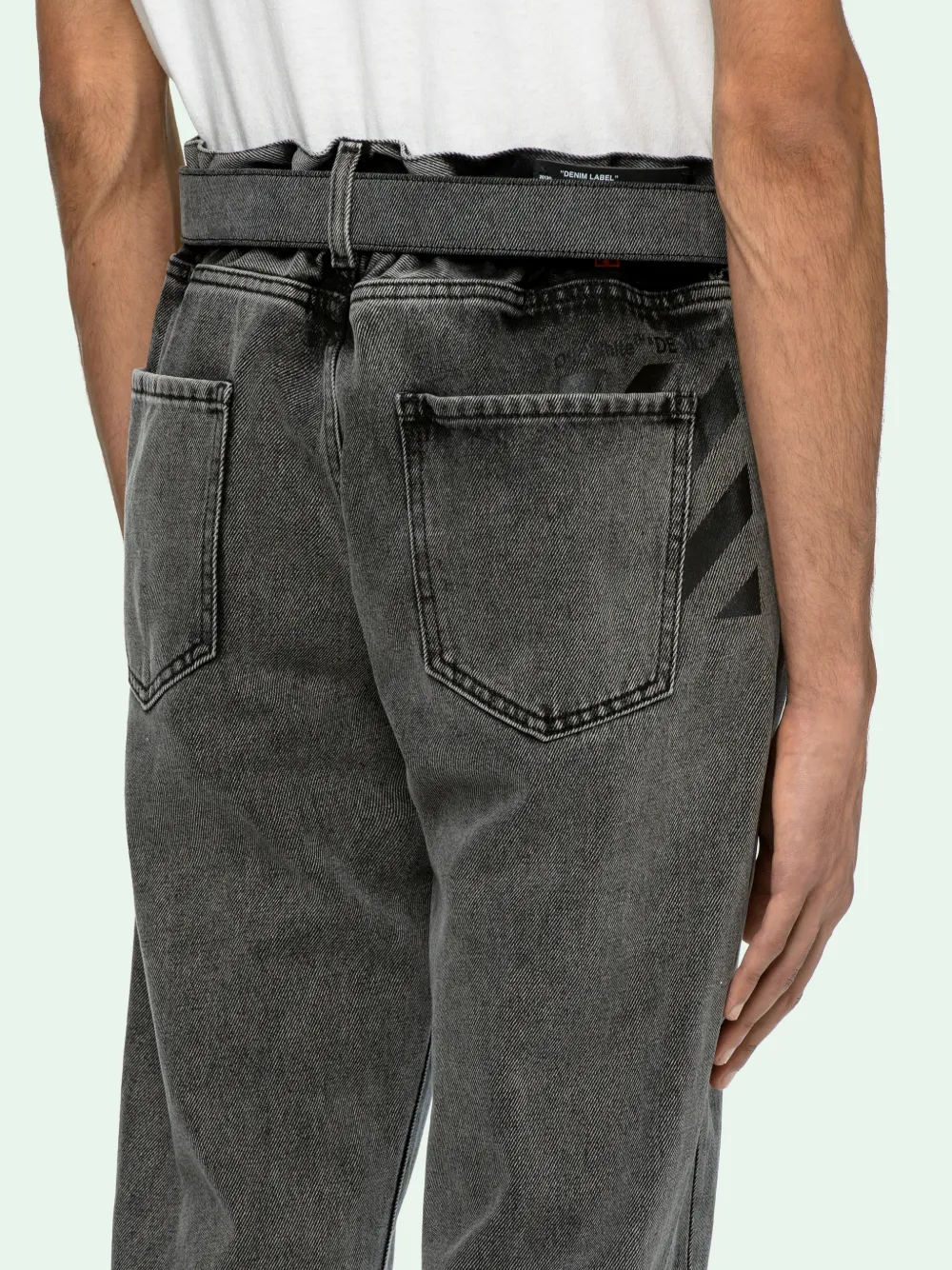 SLIM LOW CROTCH JEANS in grey OffWhite™ Official US