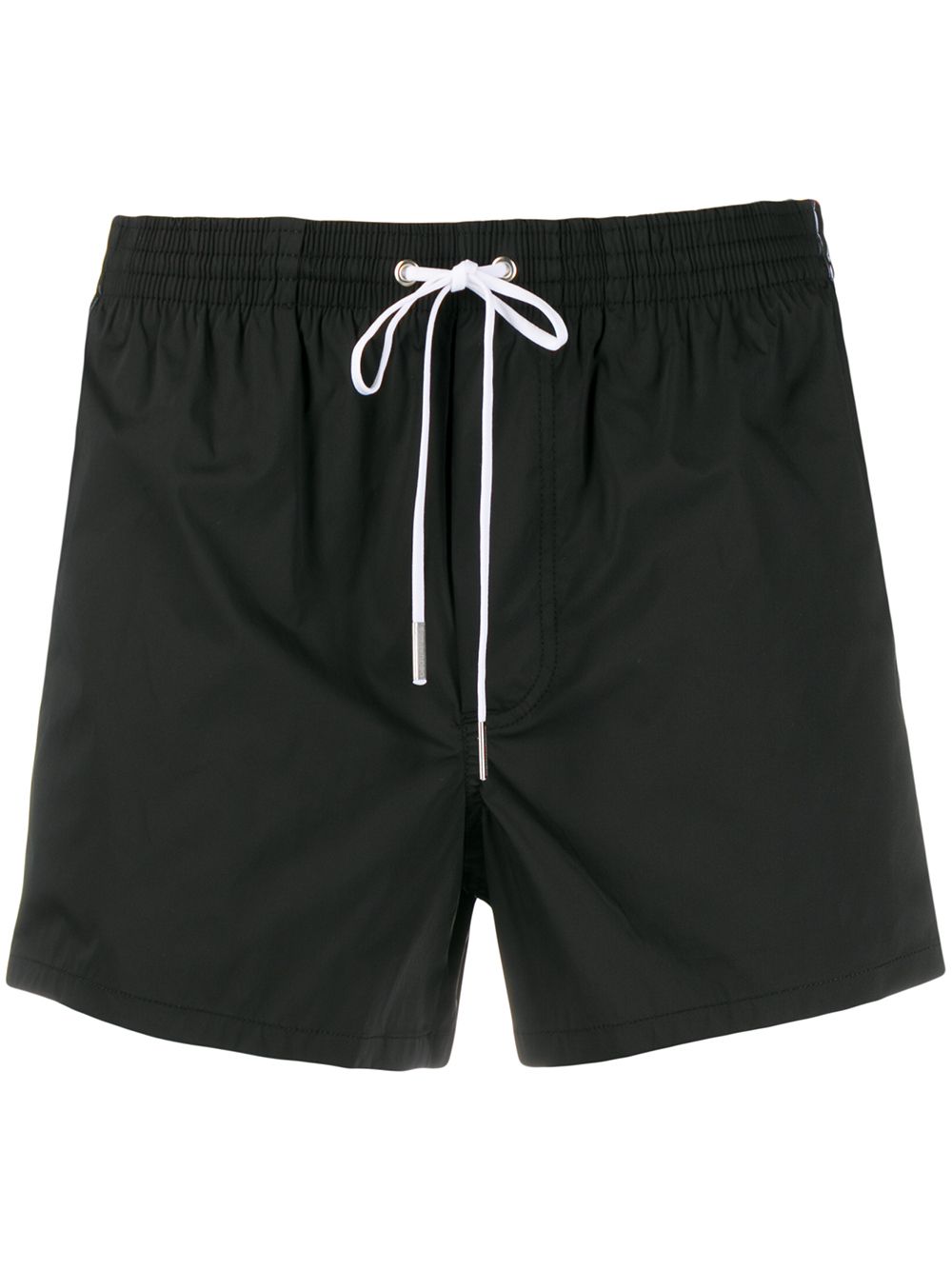 Dsquared2 Logo Stripe Swim Shorts In Black