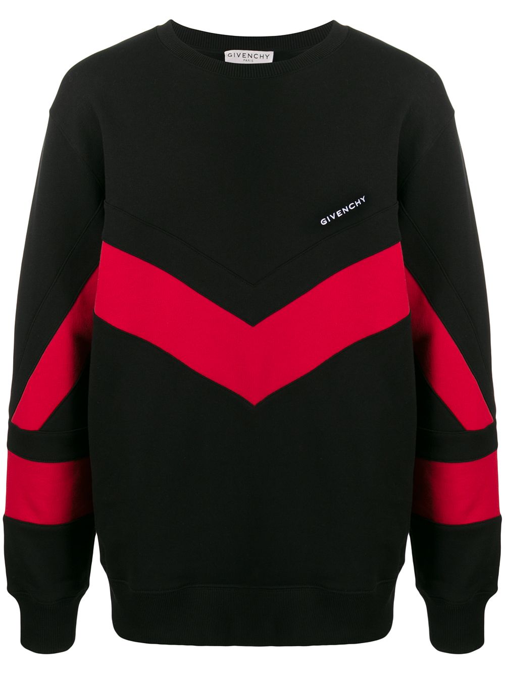 Givenchy Chevron-panel Sweatshirt In Black