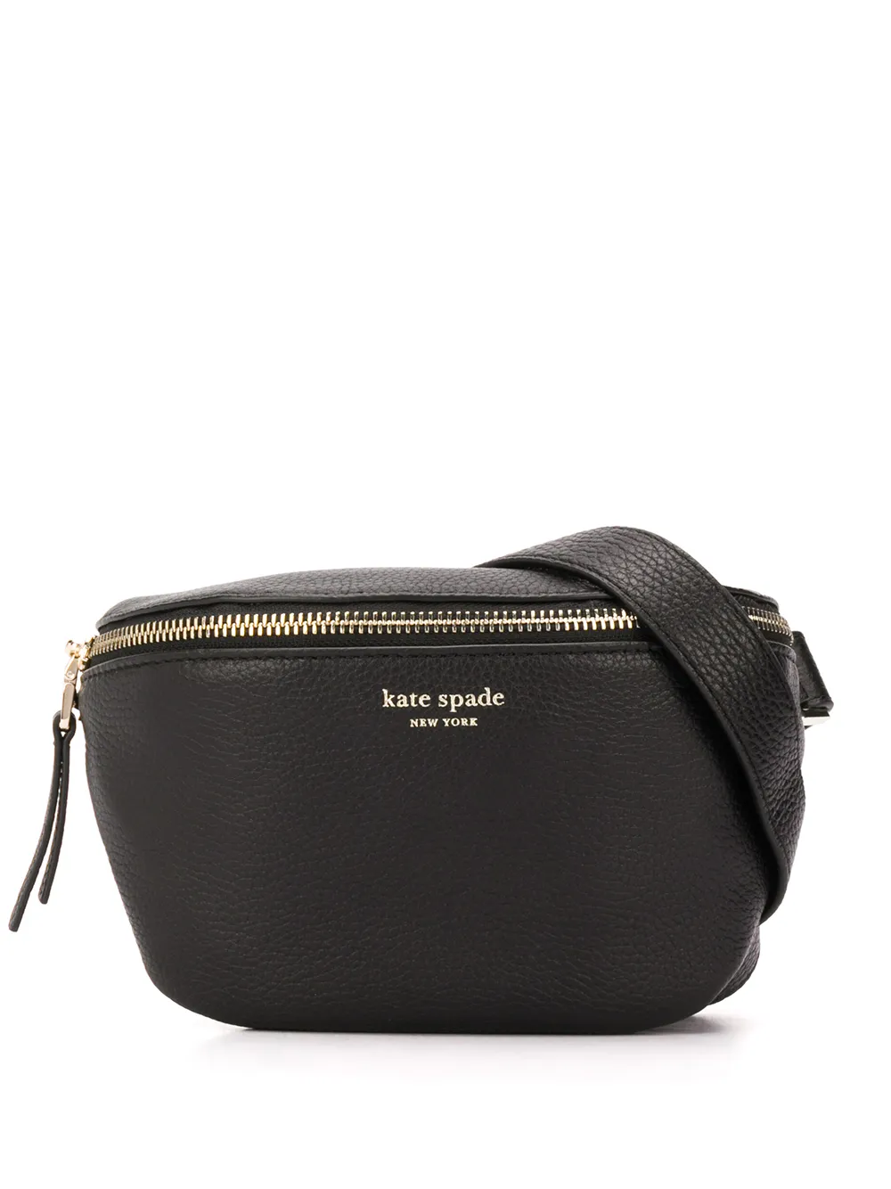 Click to view more detailed imagery on our partner's website Kate Spade Medium Polly Leather Belt Bag In 黑色