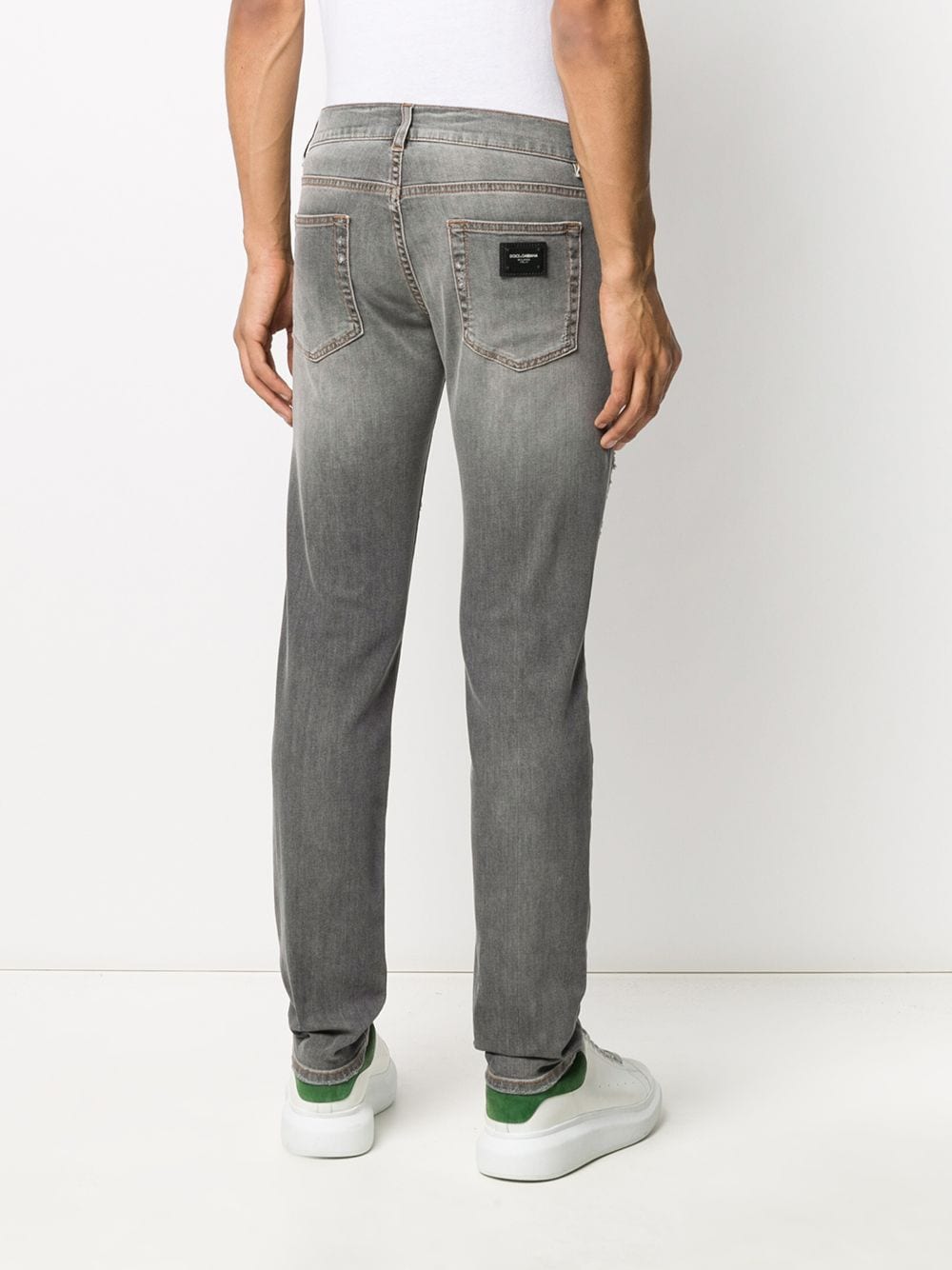 фото Dolce & gabbana джинсы прямого кроя с эффектом потертости
