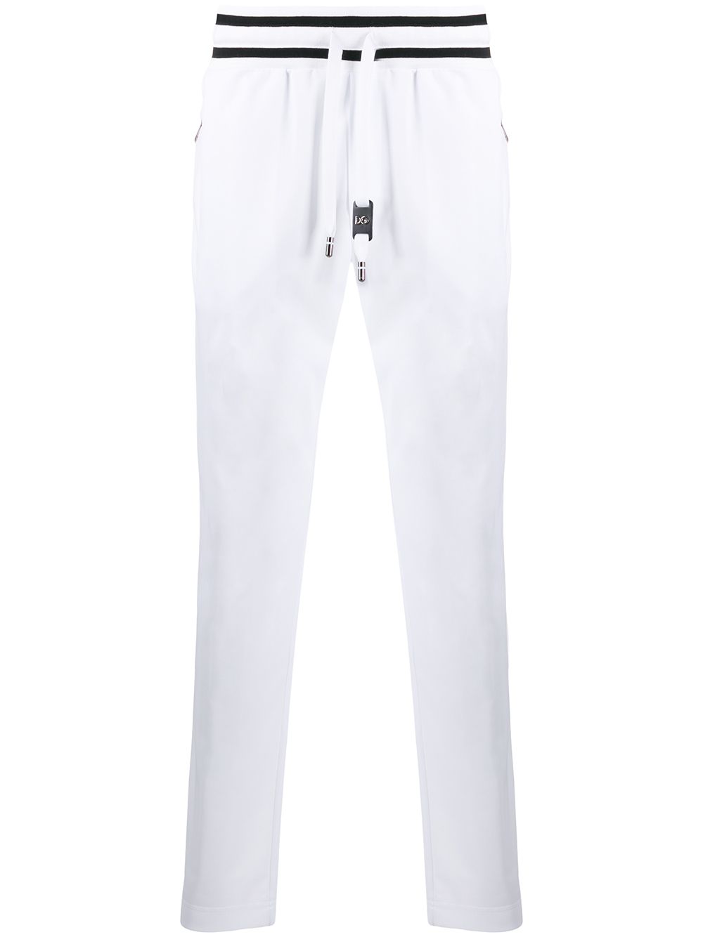 Dolce & Gabbana Logo Patch Track Trousers In White