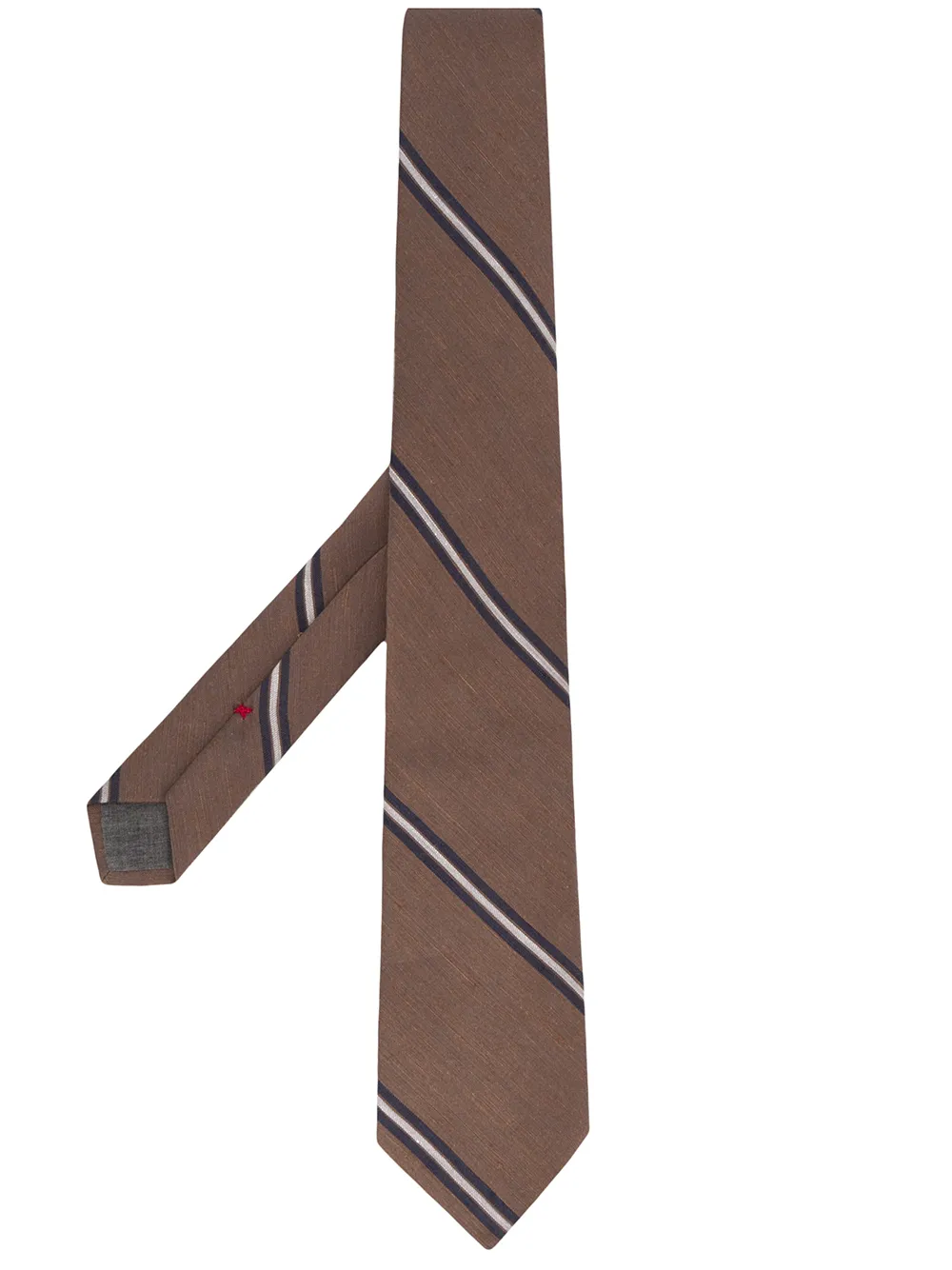 Brunello Cucinelli regatta stripe tie | Brown | Image 1
