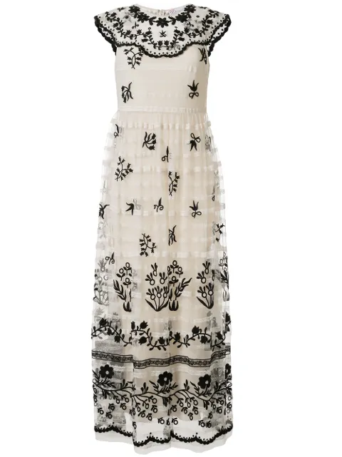RED Valentino floral embroidered maxi dress