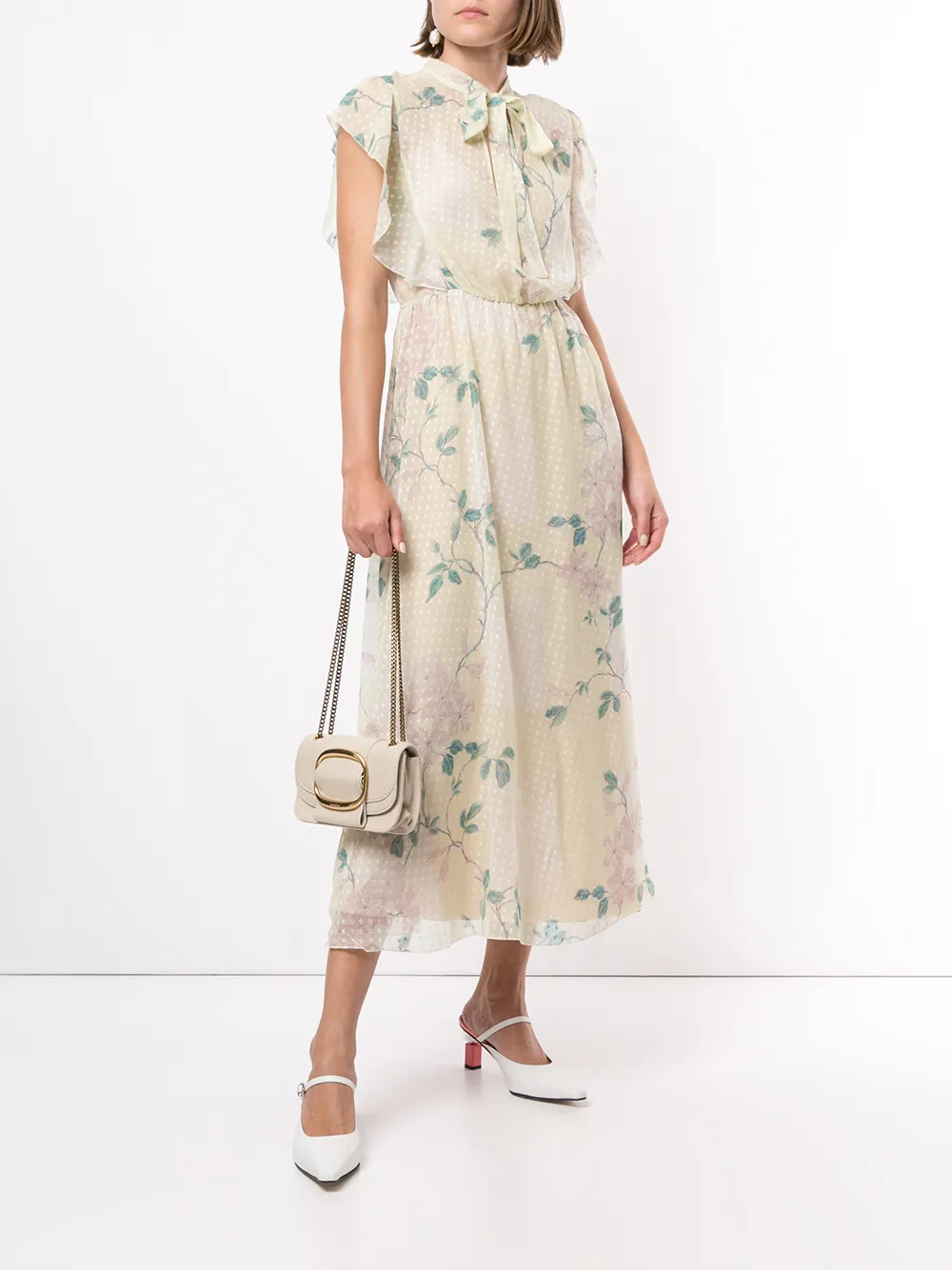 RED Valentino Jurk met stippen - Geel