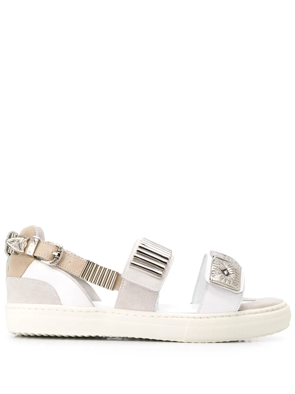 

Toga Pulla buckled flat sandals - White