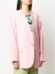 MSGM بليزر بصف أزرار واحد بدون ياقة