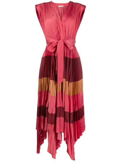Ulla Johnson pleated stripe dress